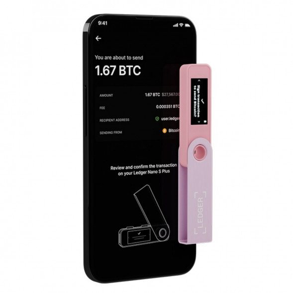 Криптокошелек Ledger Nano S Plus 1 шт., Pastel Pink в Перми