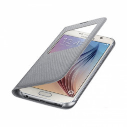 Чехол для Samsung Galaxy S6 S-View Cover (EF-CG920BSE), Silver