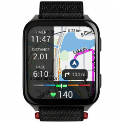 Умные часы Garmin Venu X1 Black с чёрным нейлоновым ремешком ComfortFit 010-02980-02