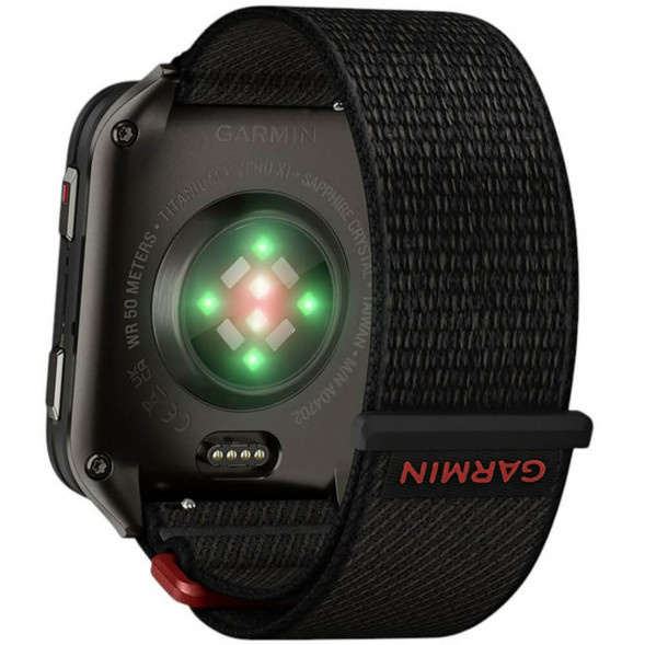 Умные часы Garmin Venu X1 Black с чёрным нейлоновым ремешком ComfortFit 010-02980-02 в Перми