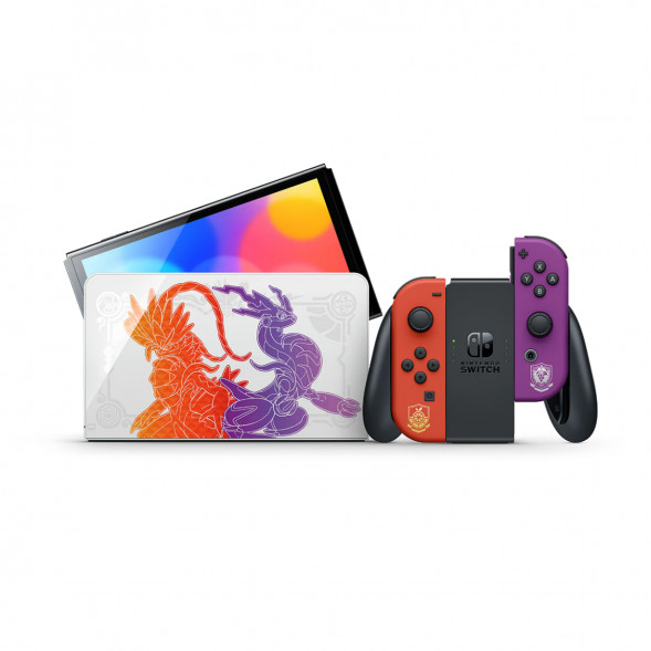 Игровая приставка Nintendo Switch OLED 64 ГБ, Pokemon Scarlet &amp;amp; Violet Edition в Перми
