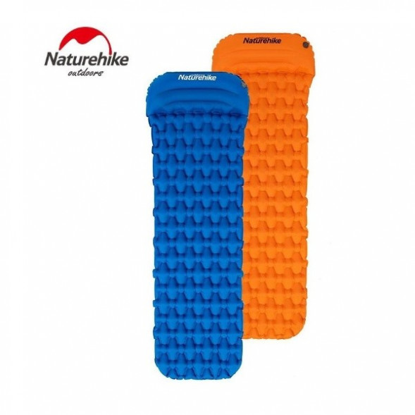 Надувной коврик туристический Naturehike FC-12, синий в Перми