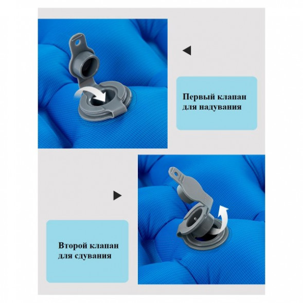 Надувной коврик туристический Naturehike FC-10, синий в Перми