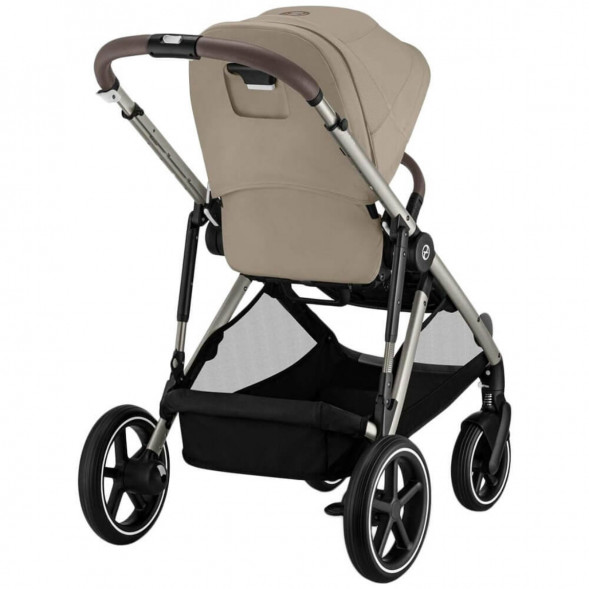 Детская коляска Cybex Gazelle S TPE Almond Beige с корзиной и дождевиком в Перми