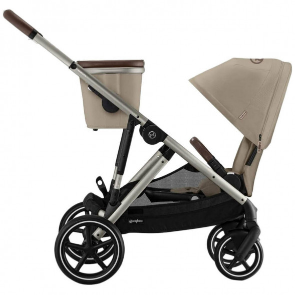 Детская коляска Cybex Gazelle S TPE Almond Beige с корзиной и дождевиком в Перми