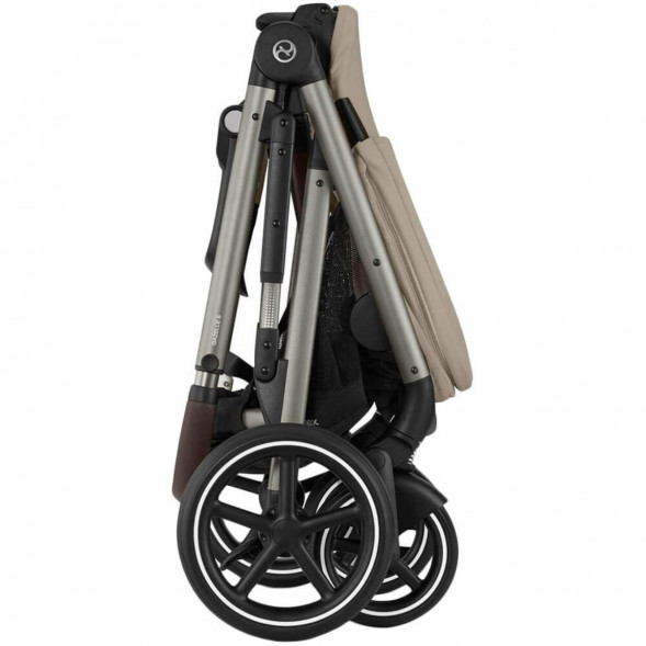 Детская коляска Cybex Gazelle S TPE Almond Beige с корзиной и дождевиком в Перми