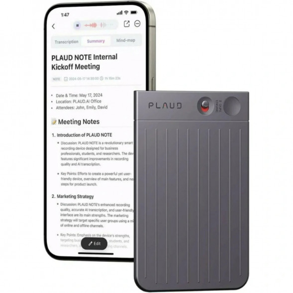 Диктофон Plaud Note NB-100 ChatGPT 64ГБ, Black в Перми