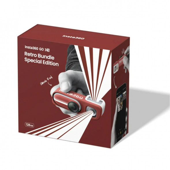 Экшн-камера Insta360 Go 3S Retro Bundle Special Edition 64ГБ, Red в Перми