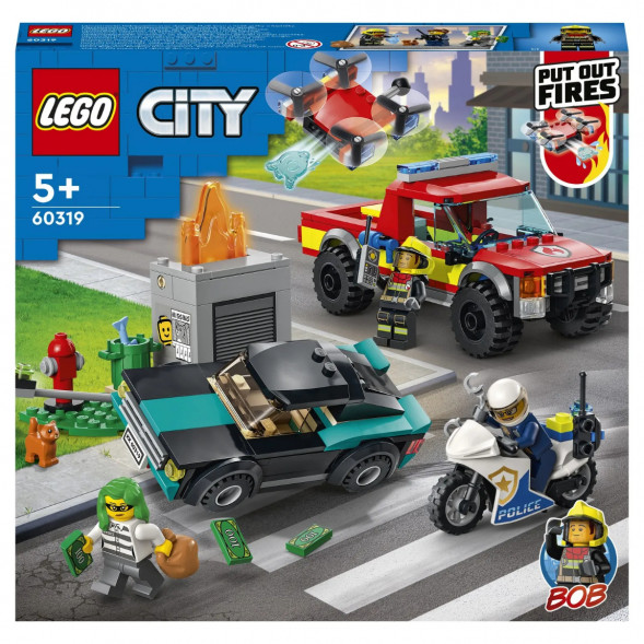 Конструктор LEGO City Fire 60319 Пожарная бригада и полицейская погоня в Перми