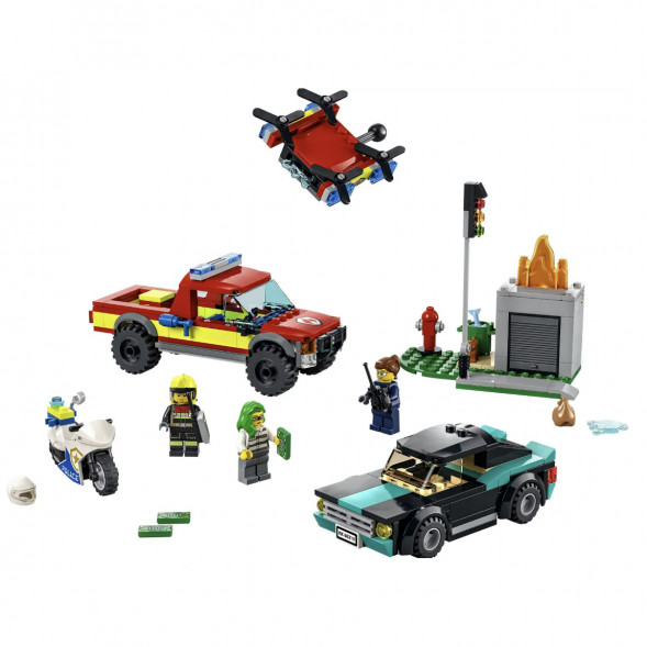 Конструктор LEGO City Fire 60319 Пожарная бригада и полицейская погоня в Перми