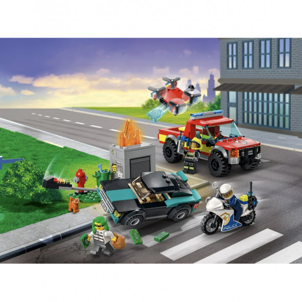 Конструктор LEGO City Fire 60319 Пожарная бригада и полицейская погоня в Перми