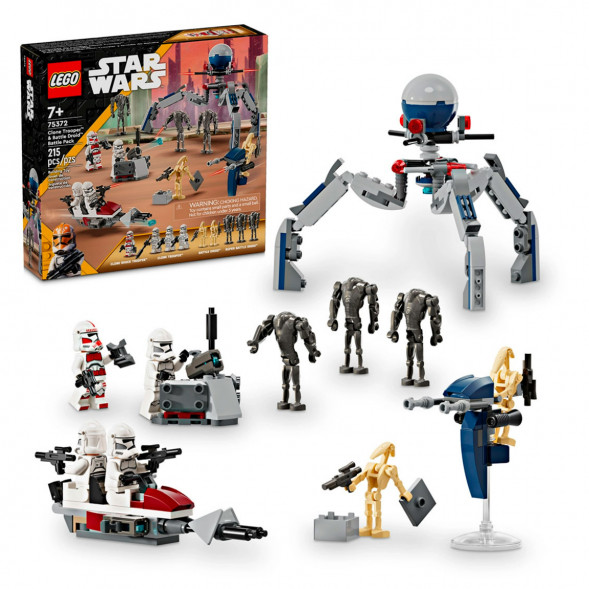 Конструктор LEGO Star Wars 75372 Боевой набор солдат-клонов и боевых дроидов в Перми
