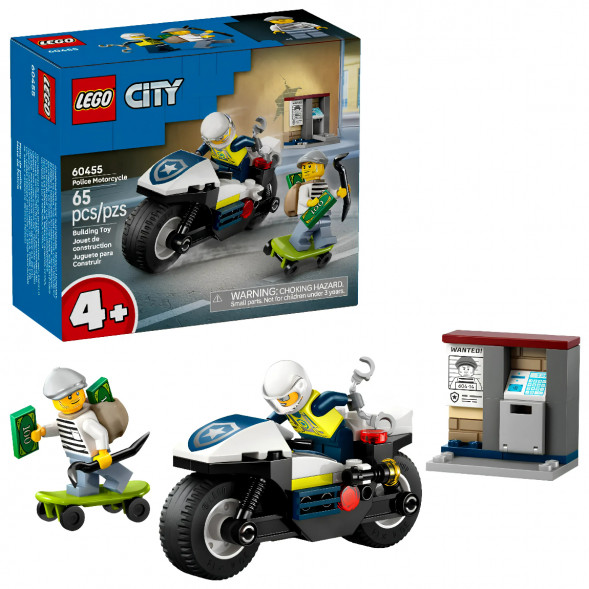 Конструктор LEGO City 60455 Полицейская погоня на мотоцикле в Перми