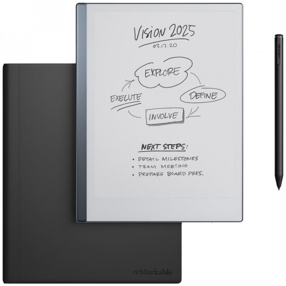 Графический планшет reMarkable 2 со стилусом Marker Plus и чехлом Book Folio черный (RM115) в Перми