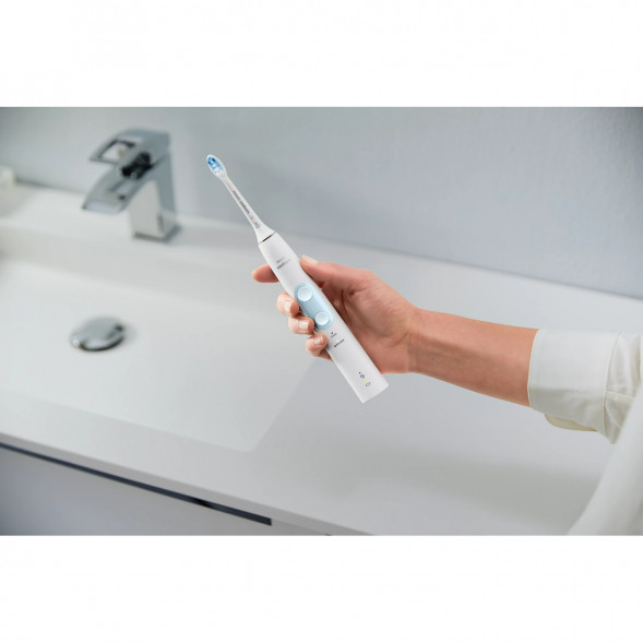 Электрическая звуковая зубная щетка Philips Sonicare ProtectiveClean 4500, White в Перми