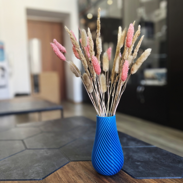 Ваза для сухоцветов HatRom Spiral, синий в Перми
