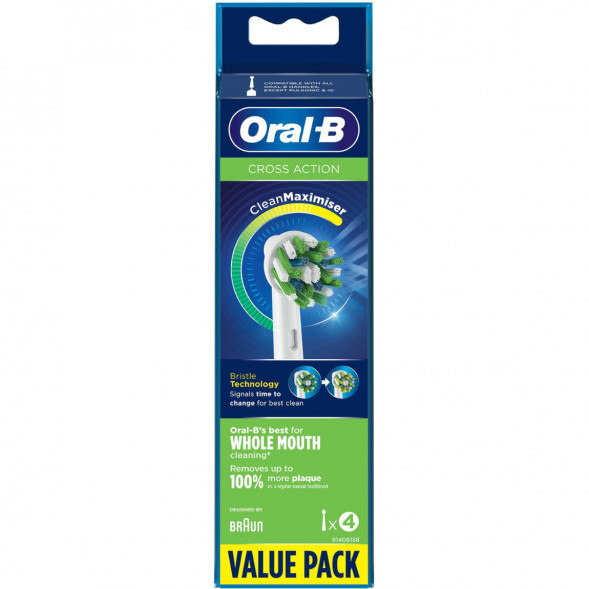 Насадки на зубные щетки Oral-B Cross Action, 4 шт. в Перми