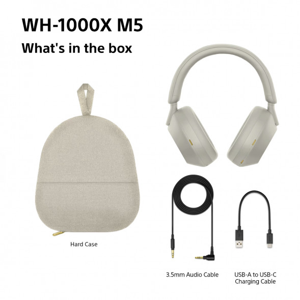 Беспроводные наушники Sony WH-1000XM5, серебристый в Перми