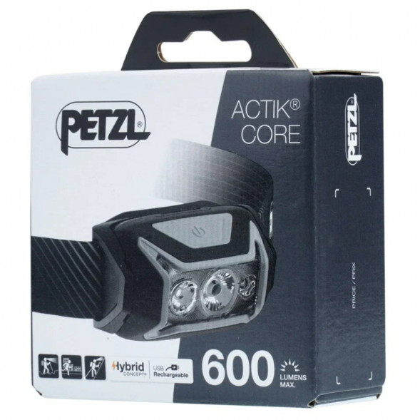 Налобный фонарь Petzl Actik Core E065AA00, 600 лм, серый в Перми