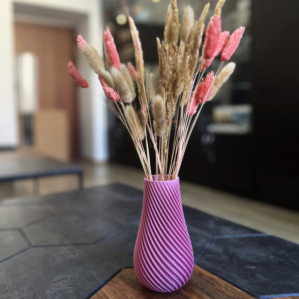 Ваза для сухоцветов HatRom Spiral, розовый в Перми
