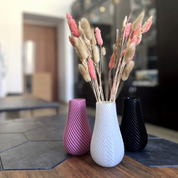 Ваза для сухоцветов HatRom Spiral, розовый в Перми