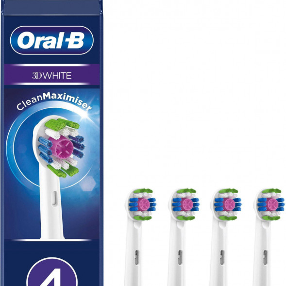 Насадки на зубные щетки Oral-B 3D White, 4 шт. в Перми
