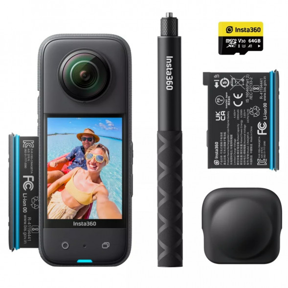 Экшн-камера Insta360 X3 Adventure Kit Bundle (CINSAAQU) в Перми