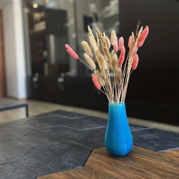 Ваза для сухоцветов HatRom Spiral, голубой в Перми