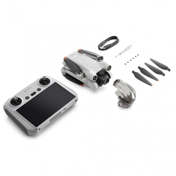 Квадрокоптер DJI Mini 3 Pro (DJI RC), серый в Перми