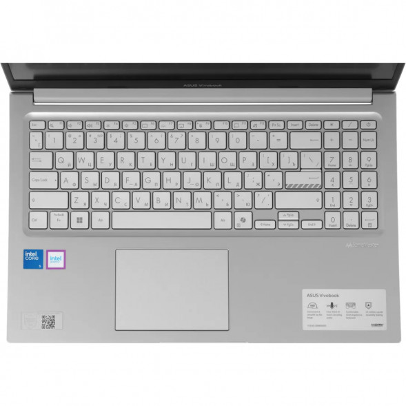 Ноутбук ASUS Vivobook 15 X1504MA-BQ224 (15.6&amp;quot;, IPS, Intel Core 5 320 1.5ГГц, 6 ядер, 8ГБ DDR5, 512ГБ SSD, Intel Graphics, без ОС), серебристый в Перми