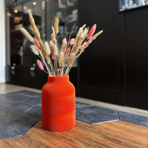 Ваза для сухоцветов HatRom Wave, оранжевый в Перми