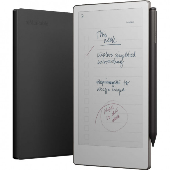 Графический планшет reMarkable Paper Pro Move + Стилус MarkerPlus + Чехол BookFolio Premium Leather, Black в Перми