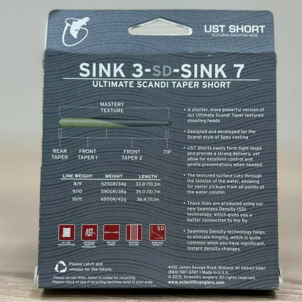 Рыболовная леска Scientific Anglers UST Short St-11/12-S3/S7 Sink 3-CD-Sink 7 132312 в Перми