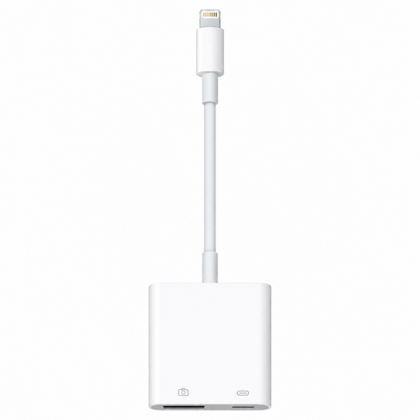 Разъем Apple Lightning - USB/Lightning, белый в Перми